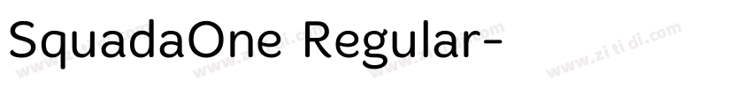 SquadaOne Regular字体转换